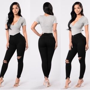 Fashion nova | hi rise raw hem skinny jeans